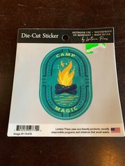 DIE-CUT STICKER ‘Camp Magic’ waterproof/UV resistant Lantern Press