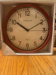 New Res Wall Clock Mainstay Home Round Classic Quartz KITCHEN CLOCK 8.5” AAA BAT