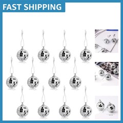 Elegant 12-Piece Disco Mirror Ball Set – 1.6″ Ornaments for All Occasions