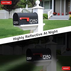 3 inch 30 Pcs Reflective Mailbox Numbers Stickers for Outside, Easy Installation