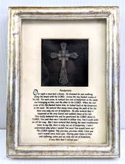 Framed Footprints story Beautiful Silver Color framed Ganz 6×8
