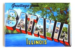 Greetings from Batavia Illinois FRIDGE MAGNET travel souvenir