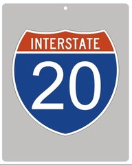 Metal Interstate highway sign – Your Choice of Interstate number and sign size