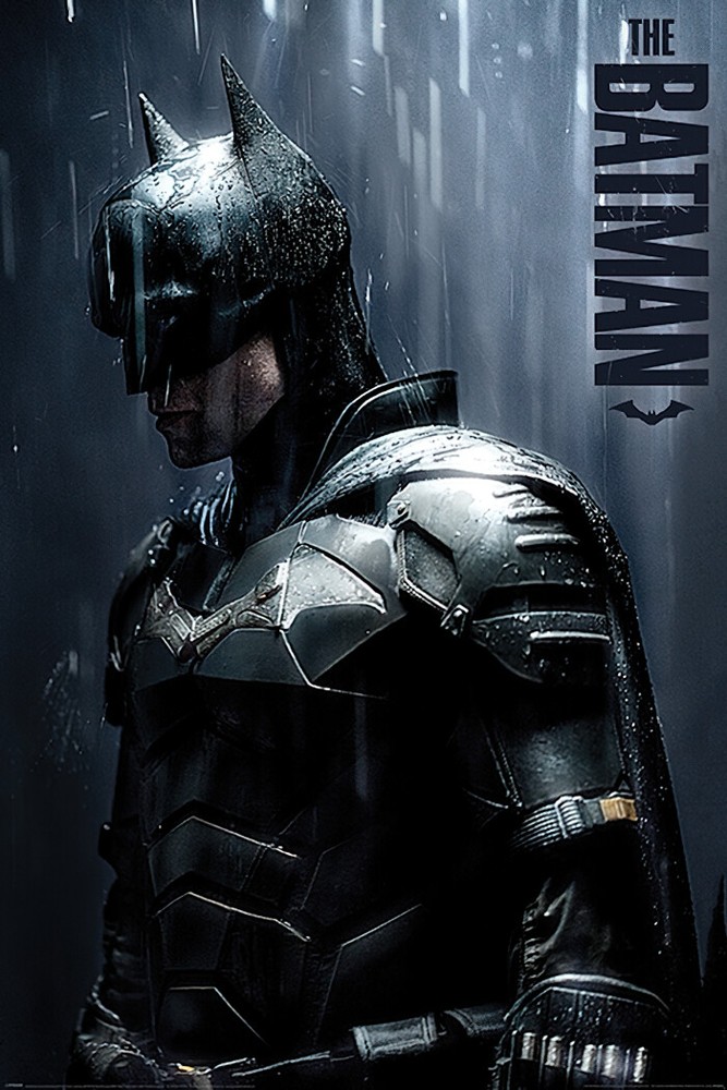 The Batman – Movie Poster (Profile Blue – Rainfall) (Size: 24″ x 36″)