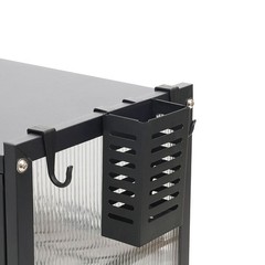 Table Standing Vertical Microwave Oven Rack Kitchen Storage Shelf Black