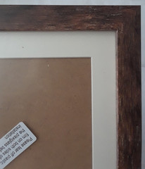 Walnut Colored Wood Frame Tabletop Under Plex Glass – New 8 x 8 in NEW
