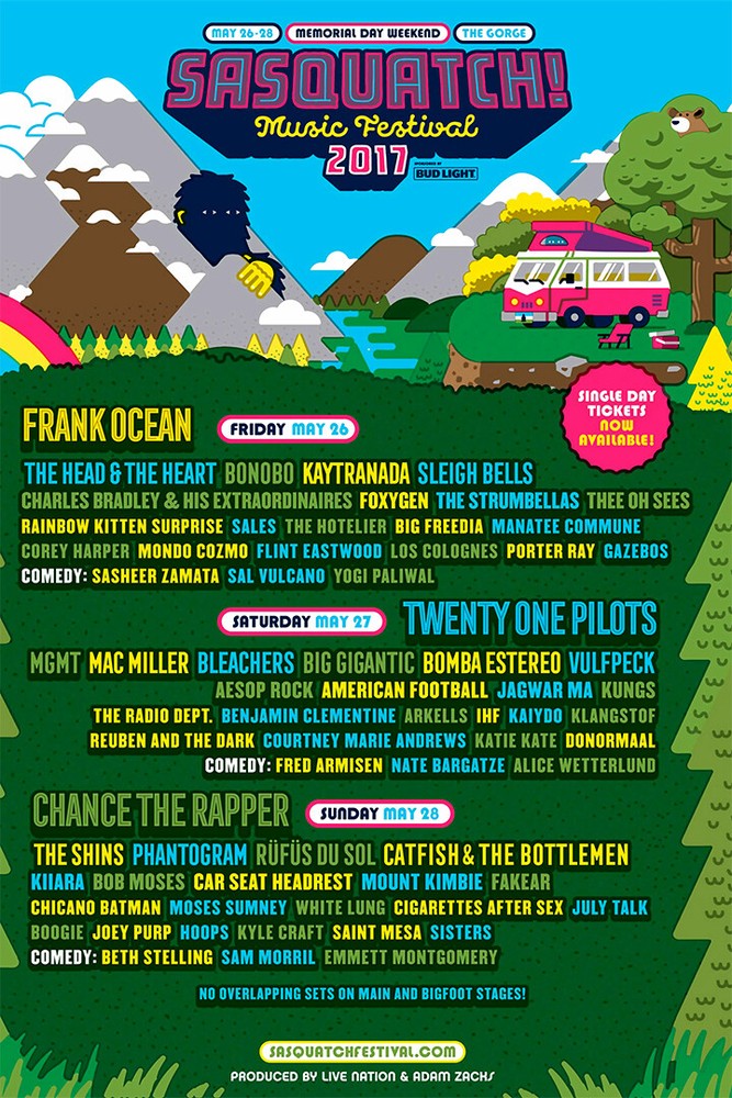 Sasquatch Festival Music Festival Events Wall Art Home Decor – POSTER 20×30
