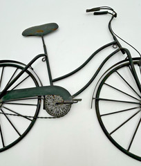 Hanging Bicycle Sculpture Wall Art Rustic Metal Wall Décor