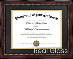 11X22 Diploma Frame with Tassel Holder for 8.5X11 Certificate and 5X7 Photo with