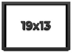 19×13 Shadow Box Frame Black | 1 inches Deep Real Wood Contemporary Shadowbox Di