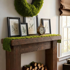 Artificial Moss Table Runner for Wedding Decor and Crafts, 4×47 Inch