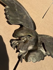 Bald Eagle American Plaque in Solid Cast Brass 43 x 12 In. Wingspan GREAT DETAIL
