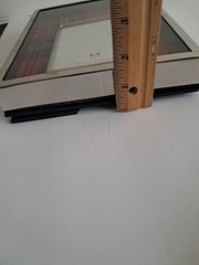 Pottery Barn Lynbrook Red Plaid Picture Frame Chrome Silver 4×6 Photo Shadow Box