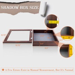 8×8 8×10.5 11×14 Shadow Box Frame Front Opening 2 inch Depth Memory Display Box