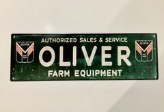 Oliver Farm Equipment Metal sign18x6made on 20 Gauge Steel
