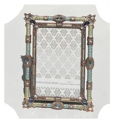Luxe Collection Luxurious Gold Silver Pearl 4×6 Photo Frame Wedding Gift
