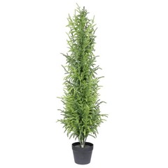 4′ Artificial Real Touch Pine Tree in Black Plastic Pot, 1pc/set
