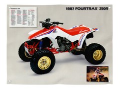 1987 HONDA FOURTRAX 250R TRX QUAD BANNER OEM FLYER AD
