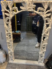 Vintage faux bamboo Framed Wall Mirror 46 in H x 29 in W Vertical Wall Mounted.