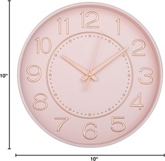 Battery Powered Modern 10» Wall Clock – Silent Decor for Living Room or Office