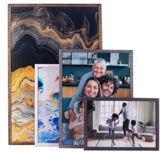 28×40 Frame Silver Grey Distressed Solid Wood Picture Frame | 0.75 Inch Moulding