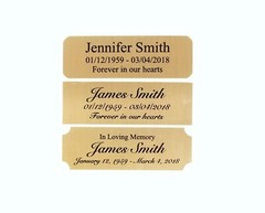 1×3 Custom Engraved Sublimation Aluminum Plate Plaque Name Tag Memorial Urn
