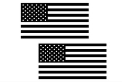 2 Pack-American Flag USA Vinyl Decal Bumper Sticker Patriotic Car Truck Window