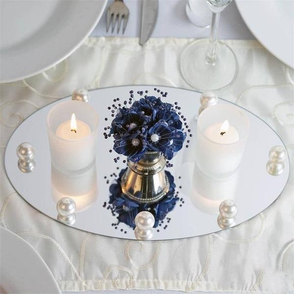 20 pcs 12″ Oval MIRRORS Wedding Party Reception Wholesale CENTERPIECES Supplies