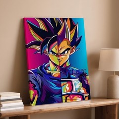 Colorful Abstract Anime Character Split Portrait Canvas Wall Art Print Home