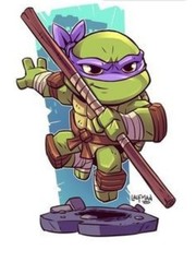 TMNT X DONATELLO VYNIL DIE CUT HIGH GLOSS STICKER X 3X2 INCHES X TMNT STICKER
