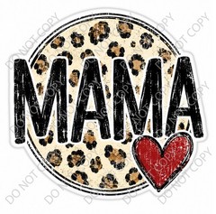 Laminated Vinyl Decal Die Cut Waterproof Sticker – Mama Leopard Print