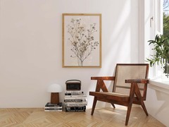 Minimalist Beige Botanical Wall Art, Japandi Scandinavian Floral Line Poster