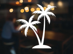 Palm Tree Home Décor Car Window Vinyl Decal Sticker Tropical Beach