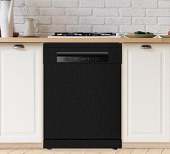 Black Metallic Brushed Stainless Steel Appliance Wrap – Peel & Stick, Heat-Re…