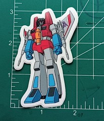 TRANSFORMERS X STARSCREAM G1 X DIE-CUT VYNIL STICKER