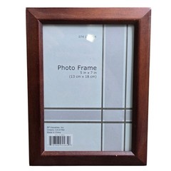 5×7 Wood Photo Frame Cherry Mahogany Finish BP Industries New