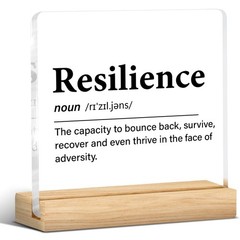 Inspirational Gifts For Women Men Resilience Quote Resilience Definition Clear A