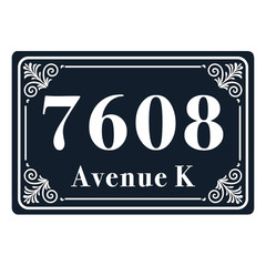 8″ x 12″ House Number Plaque Personalized Home Address Sign Custom Metal Iron