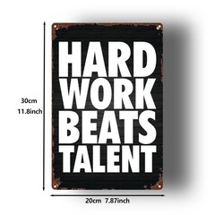 12x18in Metal Sign Black Background White Letters Inspirational Poster Iron Plaq