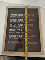 Inspirational Motivational Wall Art Powerful words for the day 17″ X 13″ Framed