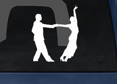Tango Latin Salsa Samba Dance – Couple Pair Version 4 – Car Tablet Vinyl Decal