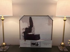 Threshold Abstract Wall Art 2-Piece Set Black/Gray/White 24 x 24 in