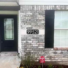 Engraved Personalized Custom House Home Number Street Address HDPE Sign 5In