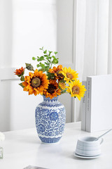 Blue and White Vase, Blue Vases Home Décor, Chinoiserie Vase, Blue and White Por