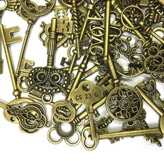 69pcs Mixed Skeleton Keys Unique Shapes Hollow Carved Shapes Retro Party Gifts