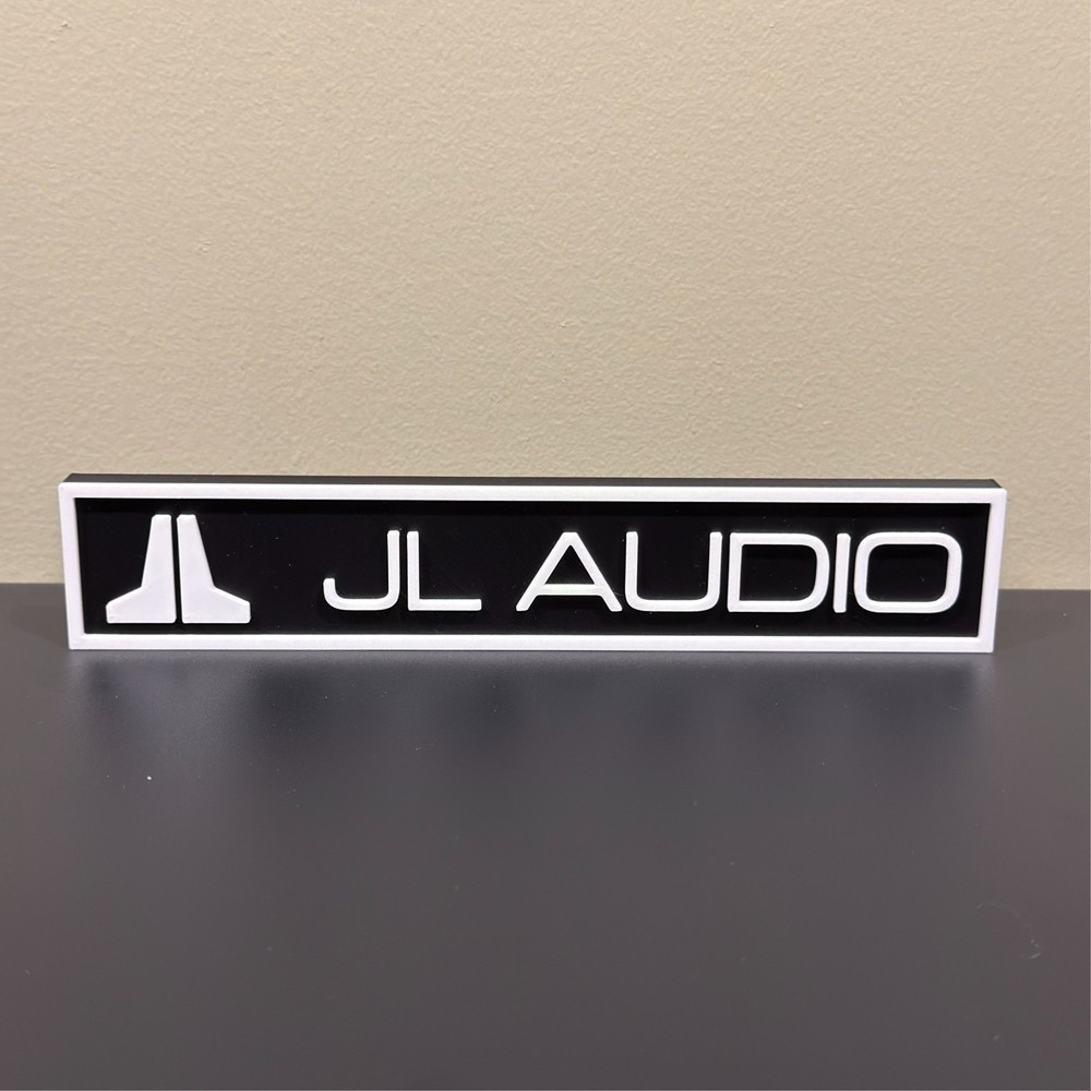 JL Audio 3D Printed Decor Display Sign Car Audio Sound Art