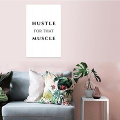Hustle for That Muscle Gym Print – Motivational Fitness Quote Wall Art