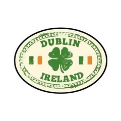 Dublin Ireland Sticker oval travel stamp irish trendy anime cute nerd art