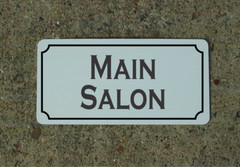 Main Salon Metal Sign
