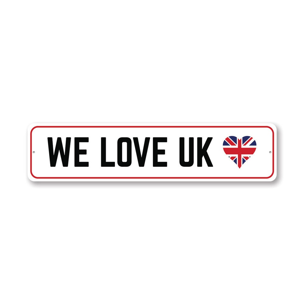 We LOVE UK Metal Sign